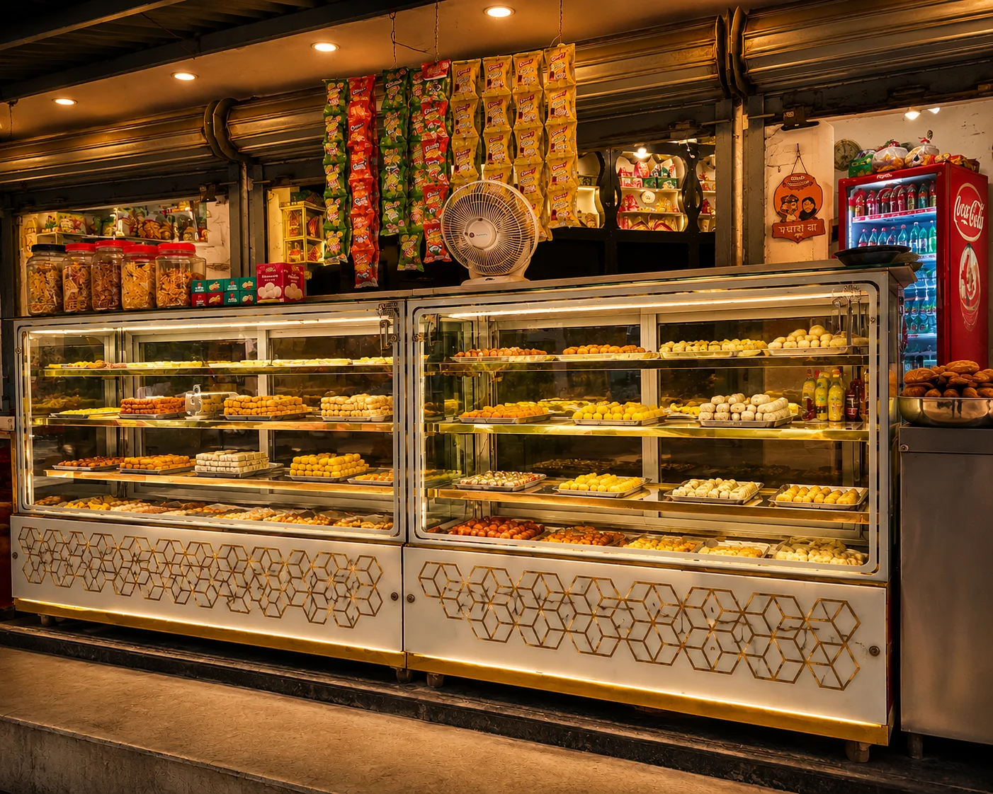 Anil Mishthan Bhandar storefront — traditional sweet shop on Lucknow Road, Saraimeer